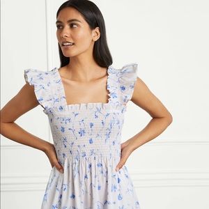 Hill House Home Ellie Dress in Botanical Blue Medium EUC